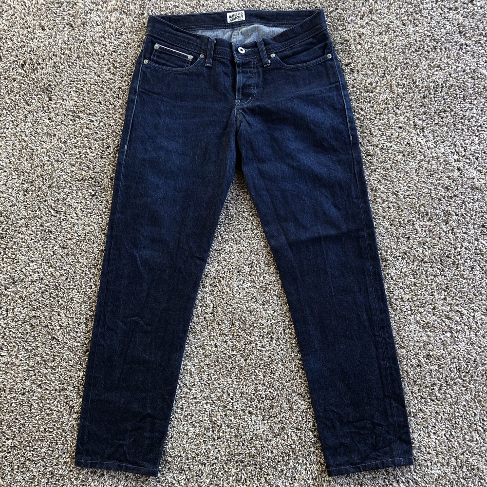 Naked And Famous Selvedge Jean Size 30 Dark Wash Indigo Weird Guy Japanese Denim